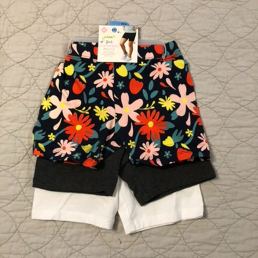 Girl's Stretch Cartwheel Shorts - 3 pair 6/6x NEW